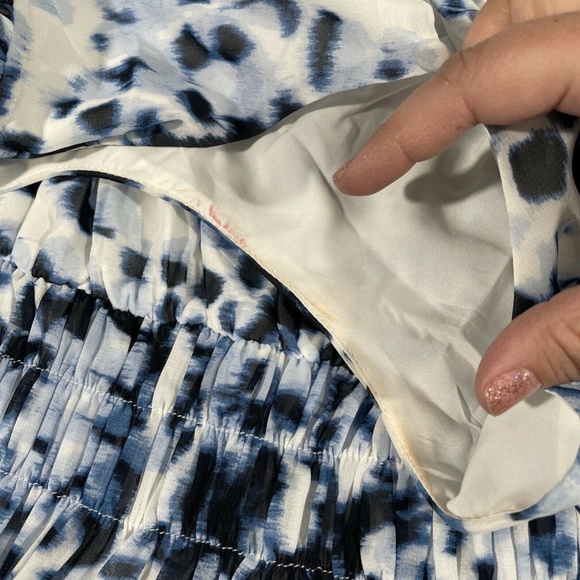 NEW Eliza J [‎ PLUS 16W ] Leopard Print Cold-Shoulder A-line Dress in White - Picture 6 of 16